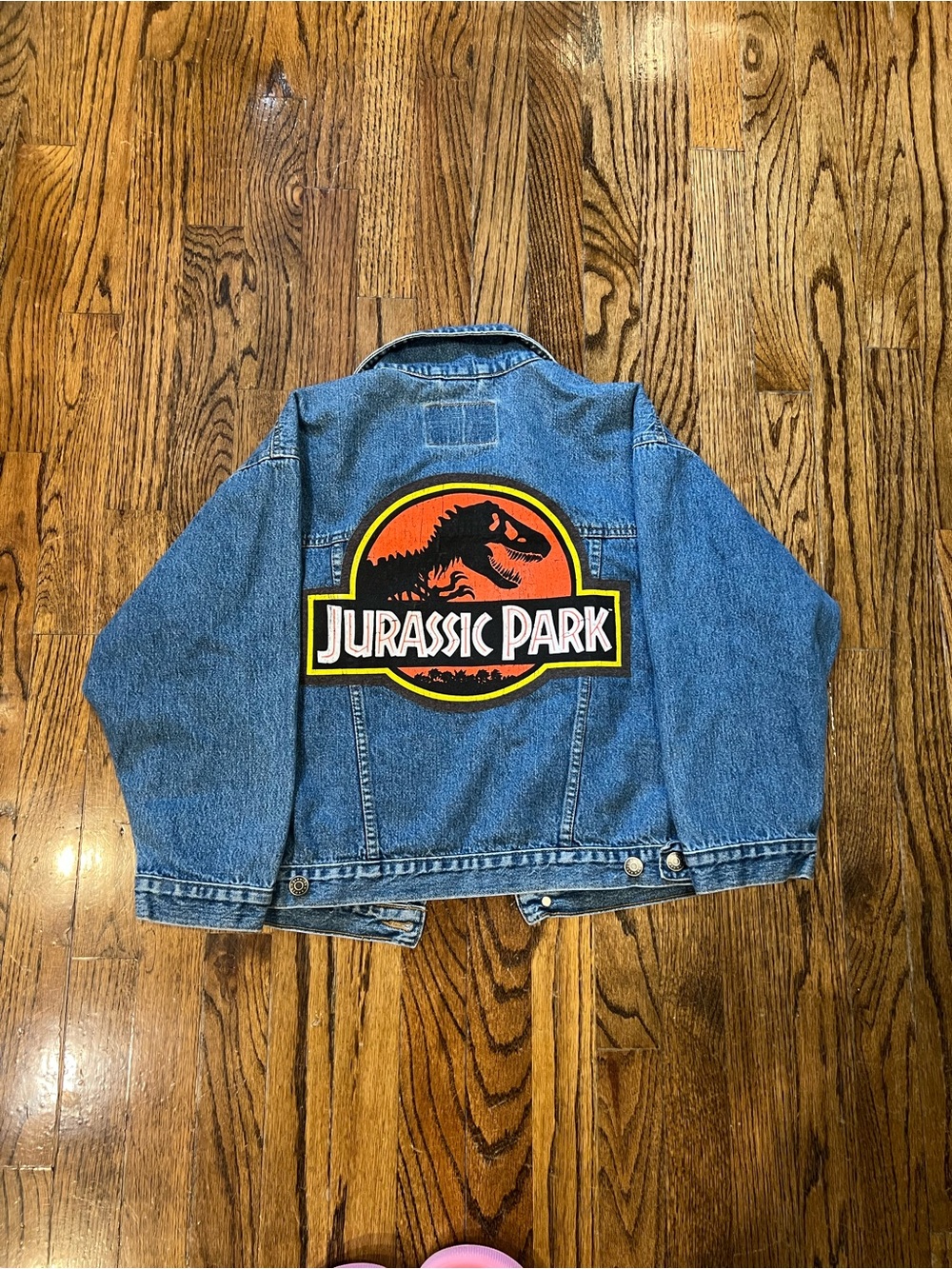 Jurassic Park Kids' Blue Denim Jacket with Icon Patch
